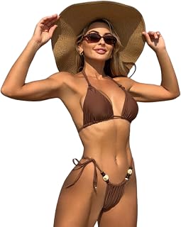 Traje de baño de dos piezas sin espalda para mujer, traje de baño push up, color sólido, conjunto de traje de baño para ropa de playa