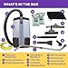 ProTeam Commercial Backpack Vacuum Cleaner, ProVac FS 6 Vacuum Backpack with HEPA Media Filtration and Residential Cleaning Service Kit, 6 Quart, Corded