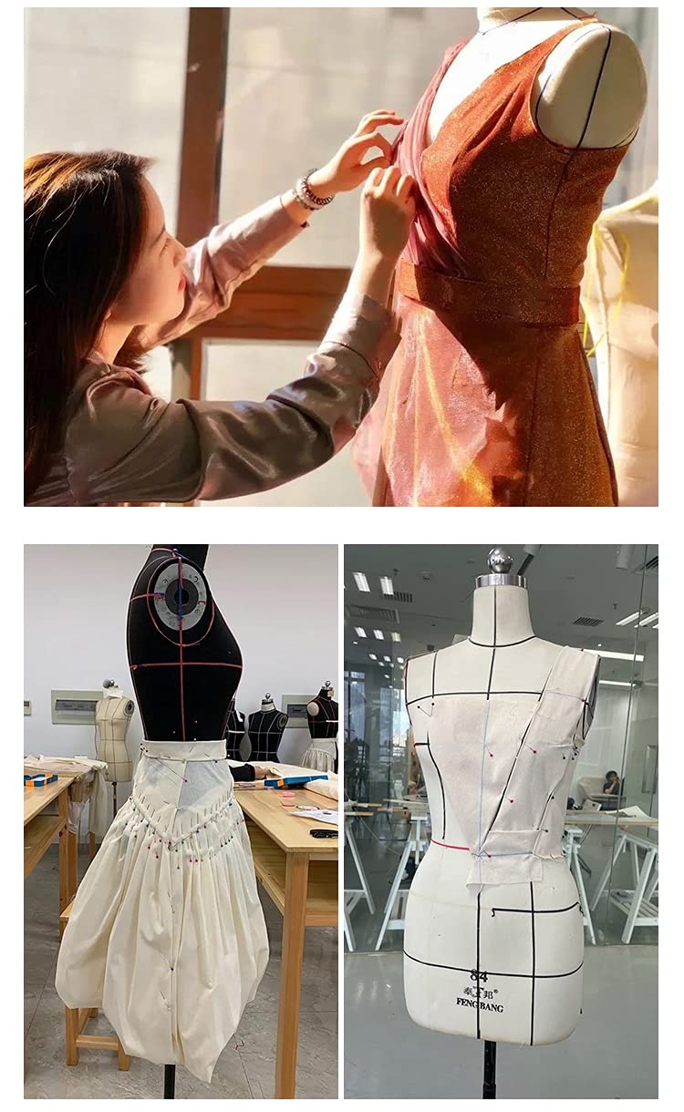 Maniqui Costura Mujer Modista Maniquí de costura con ruedas,Mujer Forma de vestido de espuma de poliestireno Altura ajustable,para la exhibición del vestido de boda de la joyería de las prendas de ves