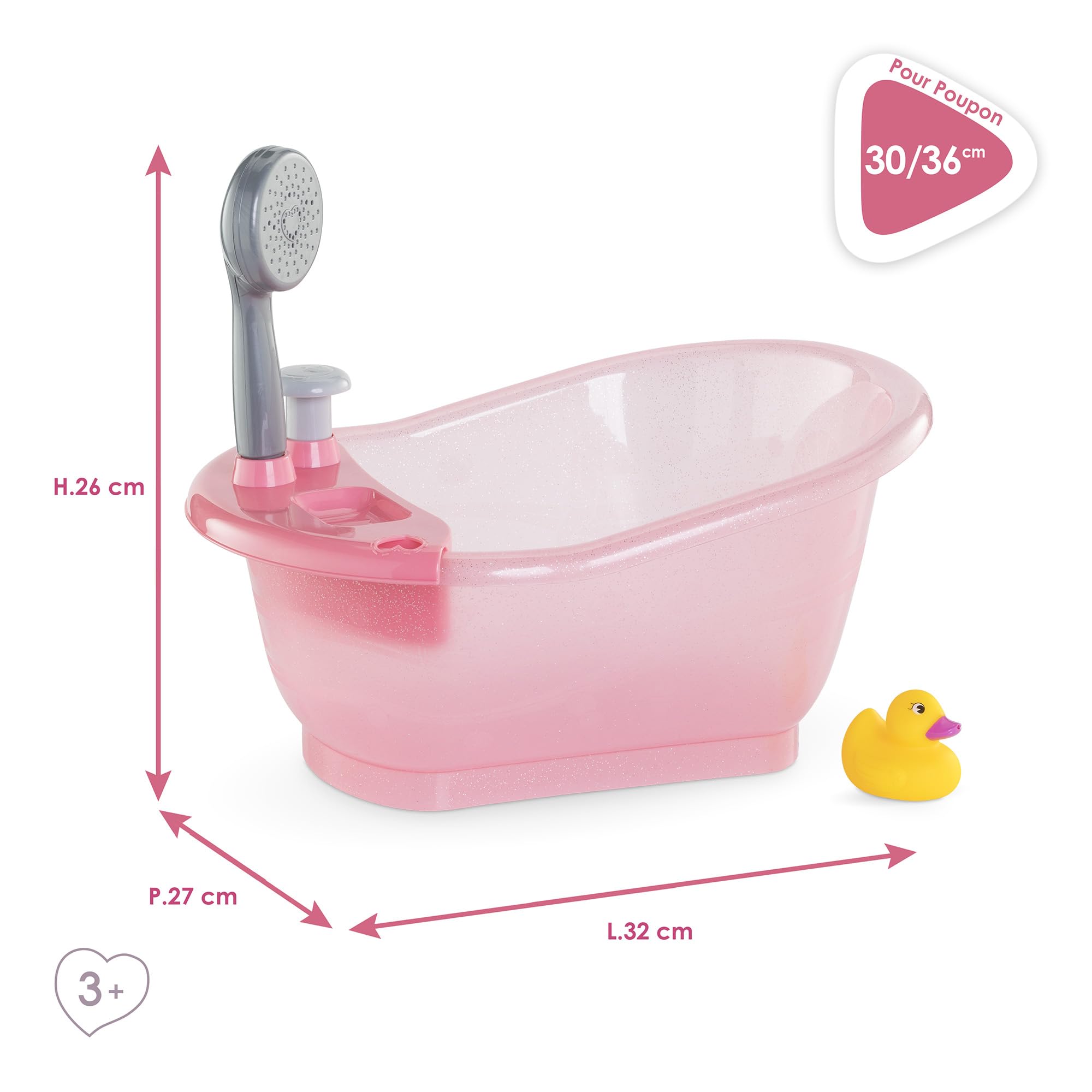 Corolle – Bañera, Accesorio, para muñecos 30 y 36 cm, a Partir de 3 años, 9000141660