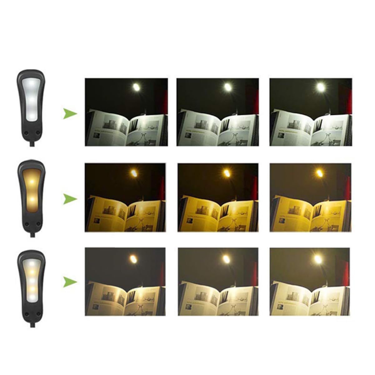 KKXXYQFC Lampada 1pc 3 9 Lampada da Tavolo da scrivania Lampada da Tavolo Ricaricabile Lampada da Tavolo Lampade da scrivania a LED Luce da Lettura con Clip Luce Notturna da Comodino Morsetto sulle