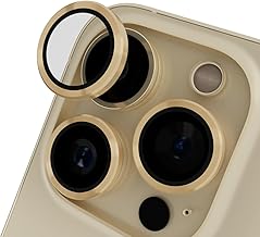 TOTEM GOODS Totem Tempered Glass Lens Guard for iPhone 13 Pro / 13 Pro Max Lens Protector 9H Hardness (Gold, 3 Pcs.)
