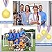 Kigeli 100 Pcs Blank Award Medals with Neck Ribbons Design Your Own Medals Kit Participation Trophy Metal Winner Award Prize for Kids Adults Sports School (Gold)
