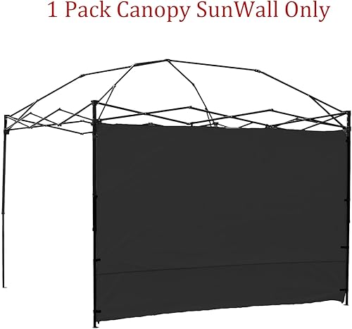 Miniatura 2 de Canopy SunWall, toldo desplegable de 10 x 10 pies para kioscos instantáneos, 1 paquete de pared lateral solo con revestimiento plateado blanco