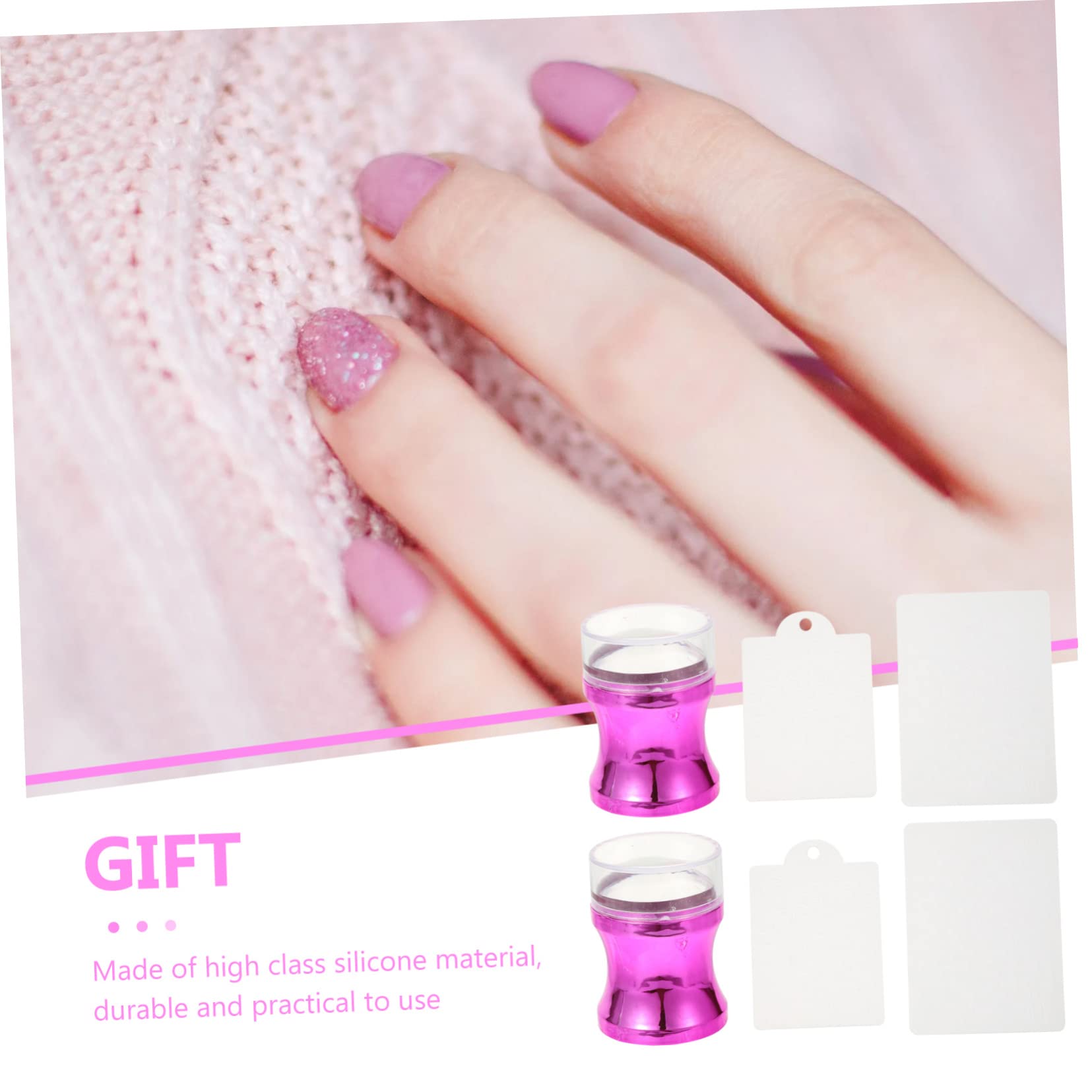 FRCOLOR Juego De 4 Herramientas Para Estampar Uñas Plantillas De Silicona Para Manicura Y Diseño De Uñas.