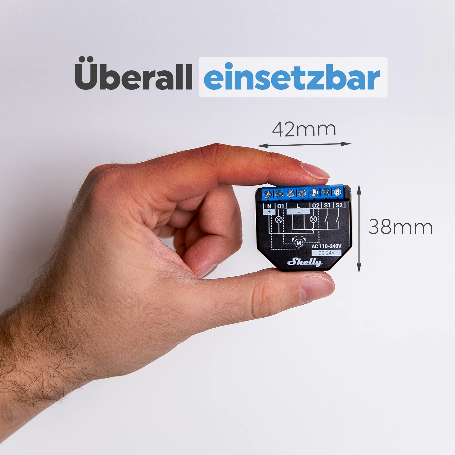 Shelly Dimmer 2 – Smart Home WLAN Dimmer & Shelly Plus 2PM Smart Home Doppel Relais Schalter, TRIAC, EIN-AUS, Grün