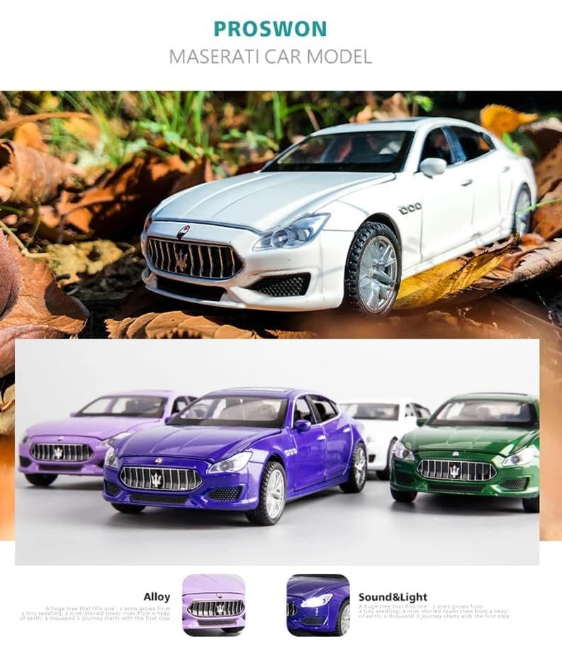 Bluebell Blue 1:32 for Maserati Quattroporte Alloy Scale Car Model Toy Birthday Gift Souvenir Collection Simulation Car Model. 4