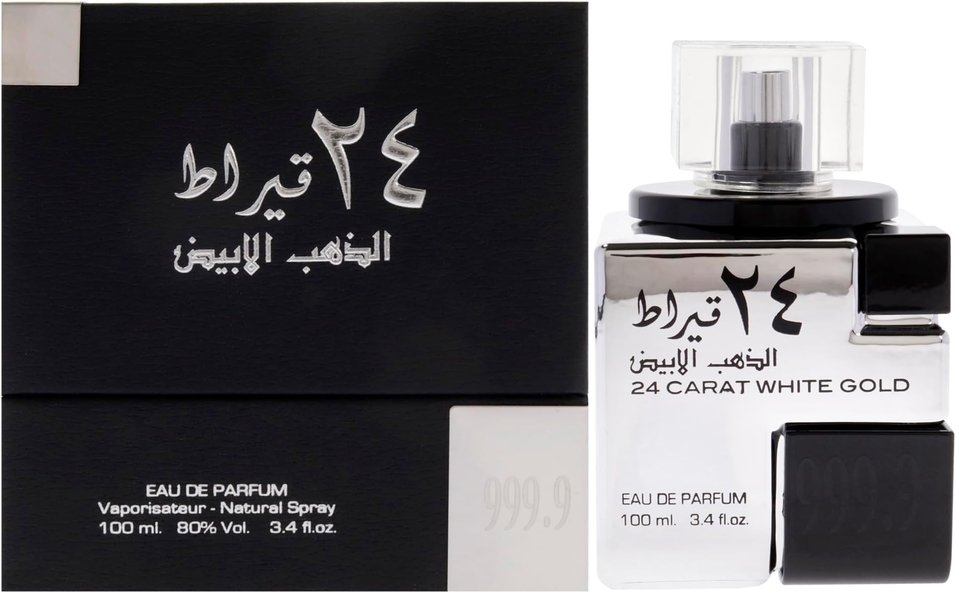 24 Carat White Gold By Lattafa For Men & Women - Eau De Parfum, 100ml