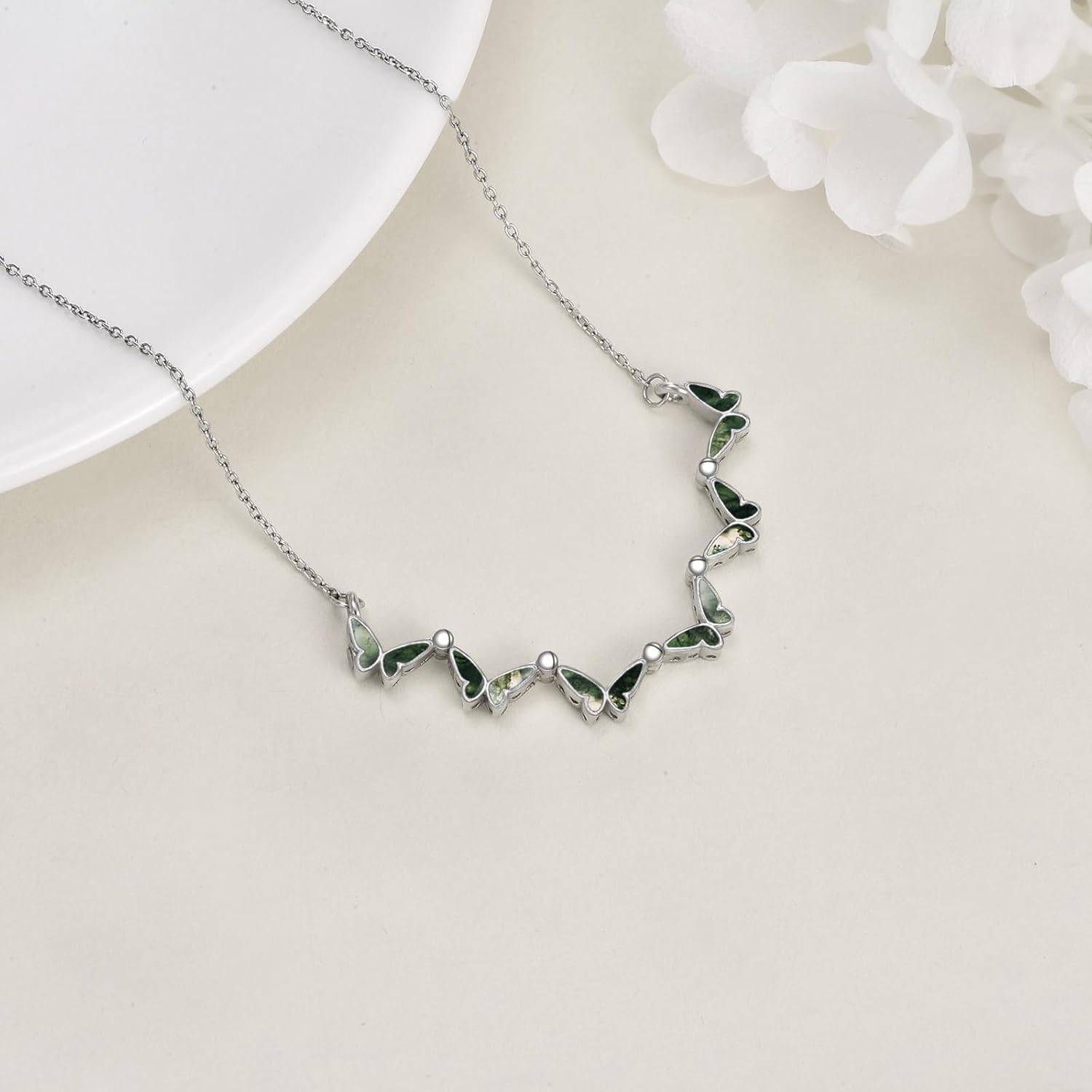 AXELUNA Star of David Necklace Sterling Silver Butterfly Magnetic Folding Hexagram Pendant Necklace Jewellery for Women - Image 3