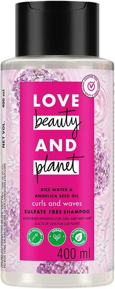 Rice Water & Angelica Seed Oil Silicone-Free Curl & Waves Shampoo|| No Parabens|| No Sulfates|| Angelica Essential Oil|| 400ml