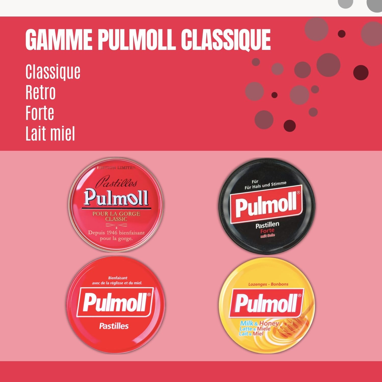 Barquette Pulmoll x10 | Format économique | Depuis 1946 (Classique Retro)