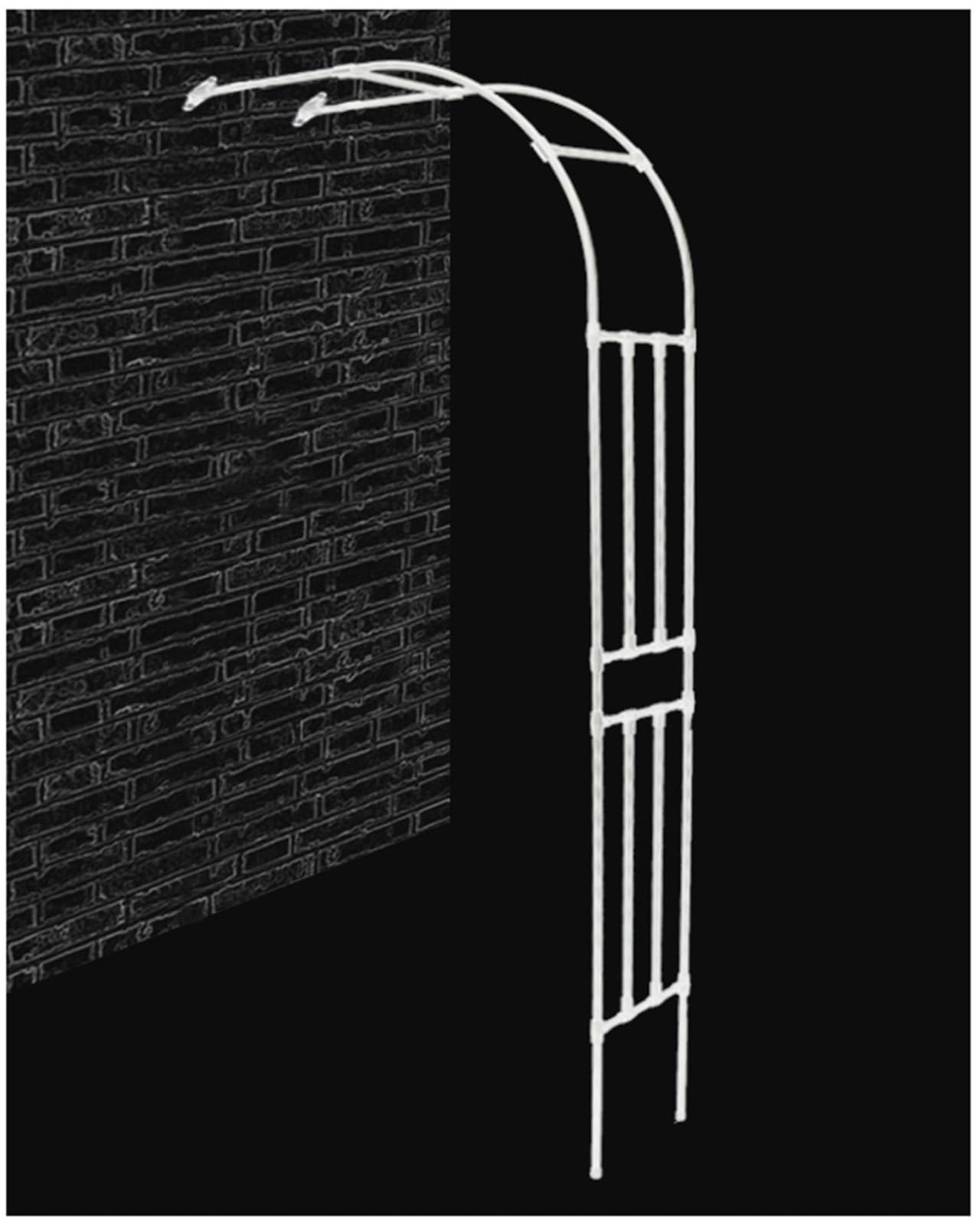 Półokrągła kratka ogrodowa podpórka do roślin pnących biała kratka na róże, winorośle i kwiaty 300 cm szer. x 240 cm wys. idealna do dekoracji na zewnątrz