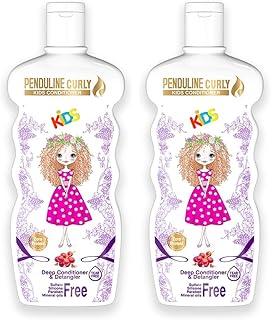 بيندولين بلسم كيرلي كيدز | زيت الارغان | 300 مل | تنظيف لطيف والتحكم في تجعد الشعر | مغذي ومرطب (عبوة من قطعتين)