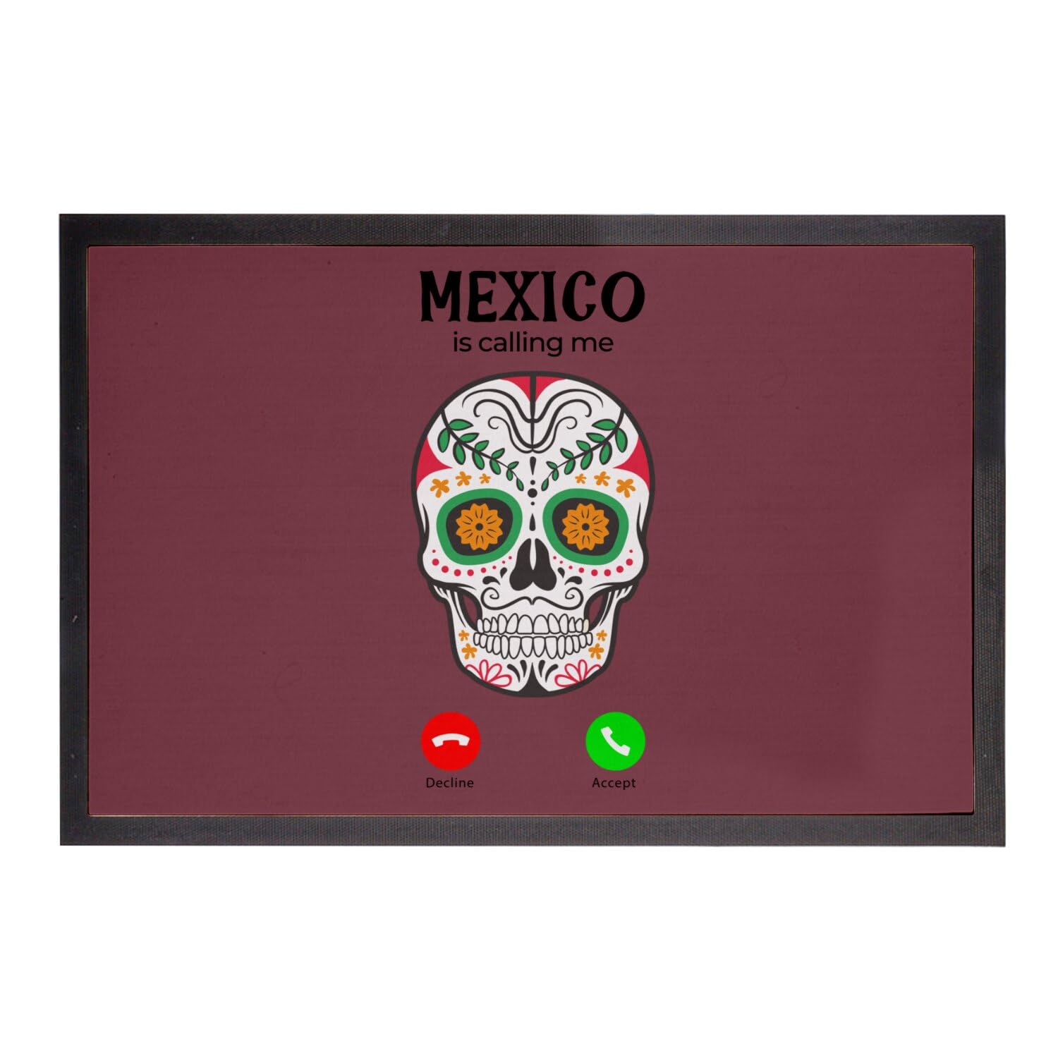 Paillasson rouge Mexico de 60x40 cm pour retenir la saleté avec style