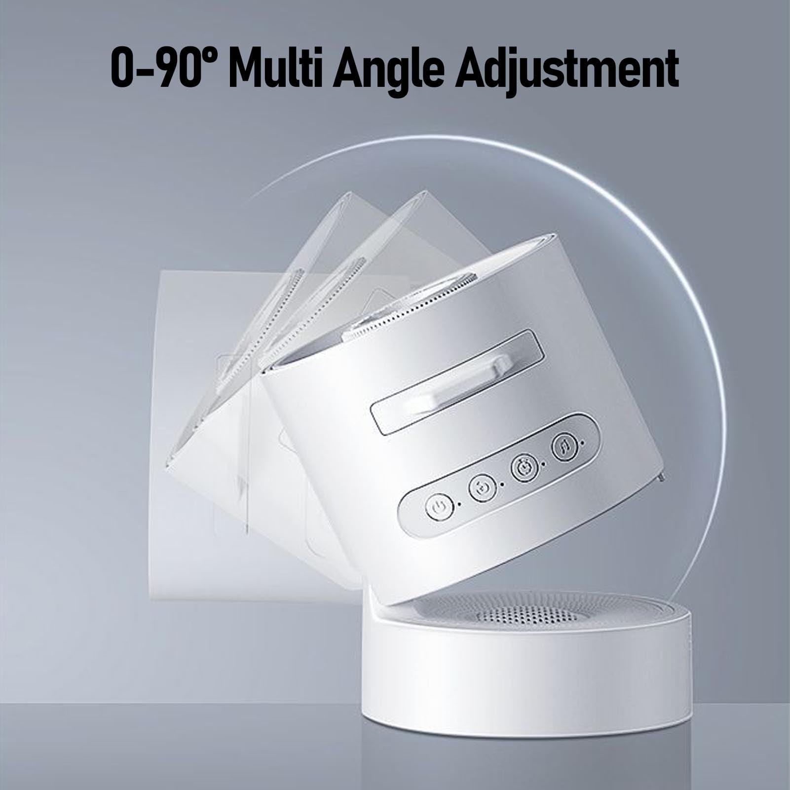 Proyector de Luz de Estrella Bluetooth con Altavoz Bluetooth, 6 Diapositivas, 3 Configuraciones de Temporizador, ángulo Ajustable de 90 Grados, Lámpara Nocturna Dinámica, Batería