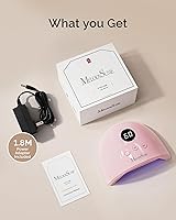 Vista 20 de MelodySusie Lámpara de uñas LED UV, luz UV profesional para todas las uñas de gel, secado rápido con sensor automático, 4 temporizadores, pantalla