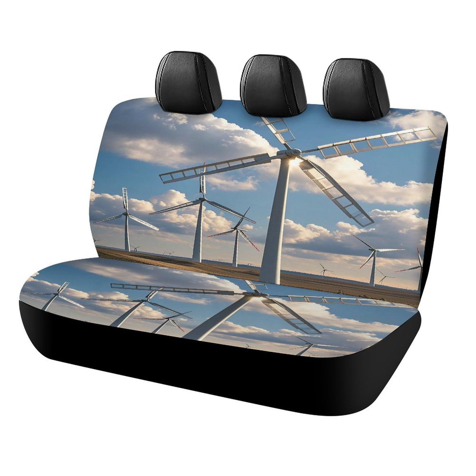 Funda para asiento trasero de coche universal protectora de poliéster 8