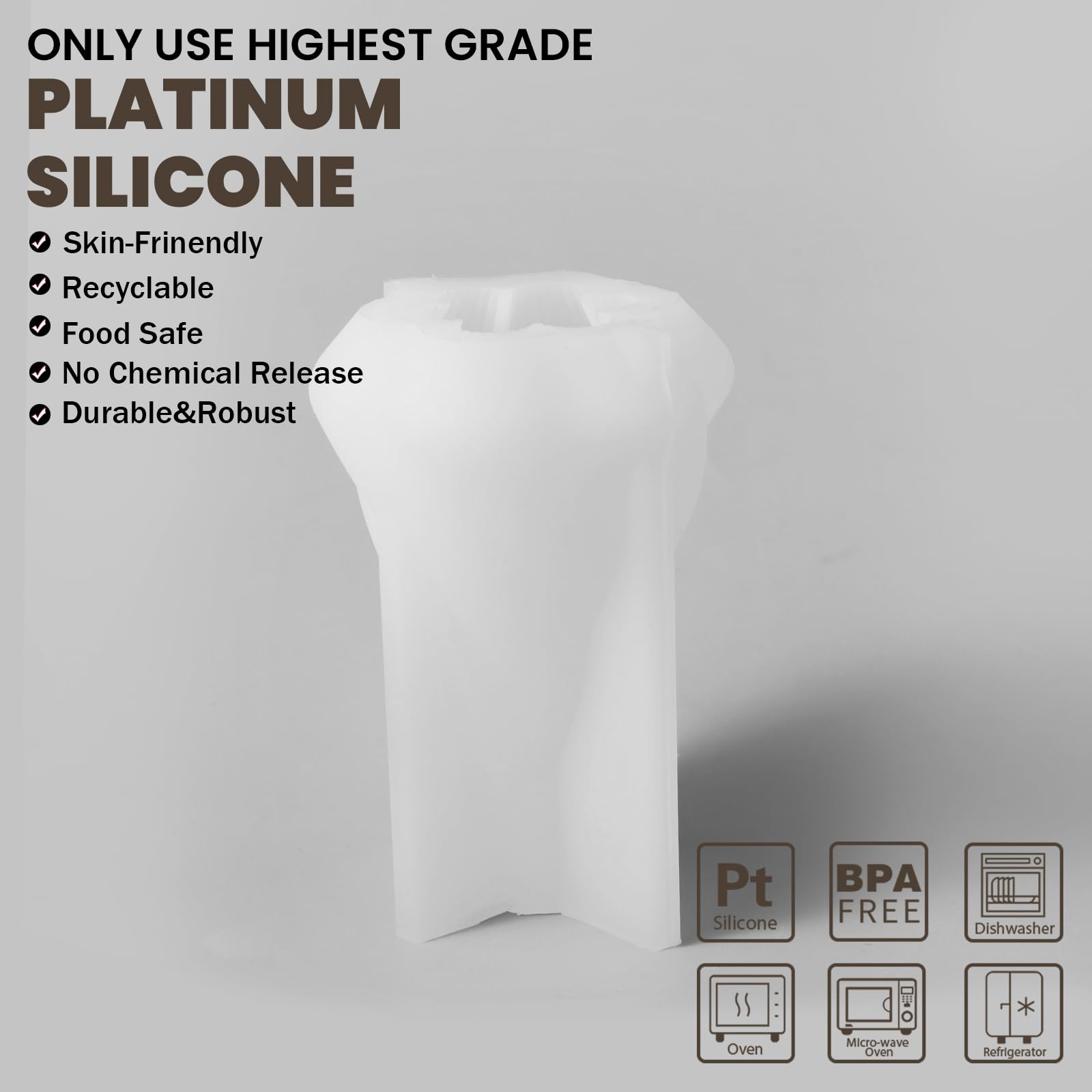 Boowan Nicole stampo per candele in Silicone a spirale lunga stampo per candele profumate fatte a mano strumenti per la decorazione della casa  15