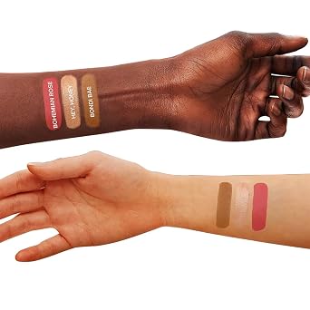 Nudestix Roses & Honey Mini Kit 3-Piece Cream Blush, Bronzer & Highlighter Stick Set for Eyes, Cheeks & Lips | Travel-Size Multi-Use Makeup