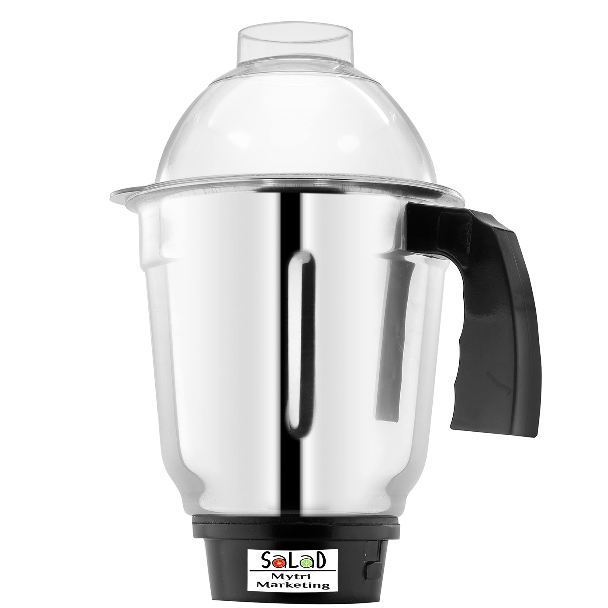 Salad Liquid Jar with Lid for Mixer Grinder (1000ML), Stainless Steel Material, Silver, 1Pc MA03