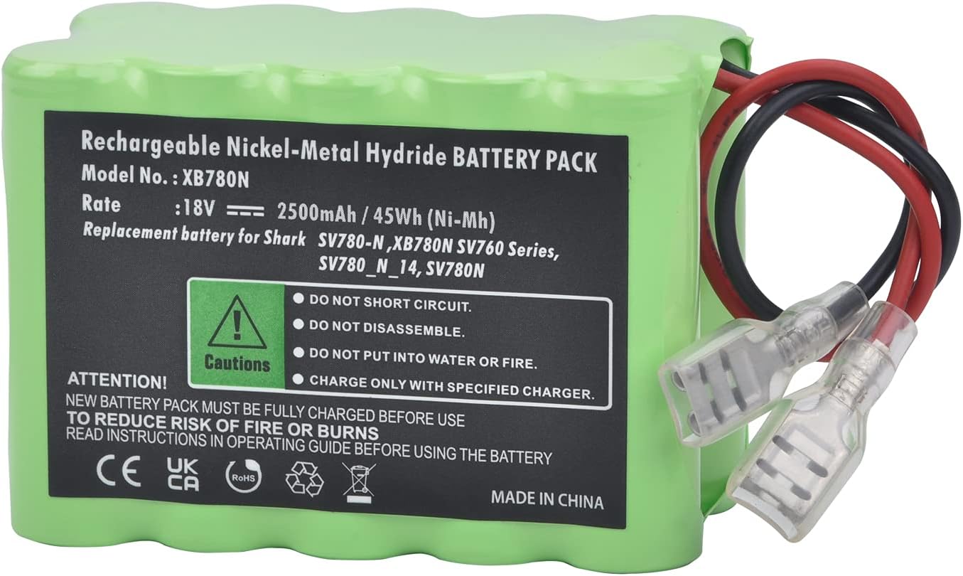 Tectra 18V 2500mAh SV780 Replacement Battery for Shark SV780N XB780N