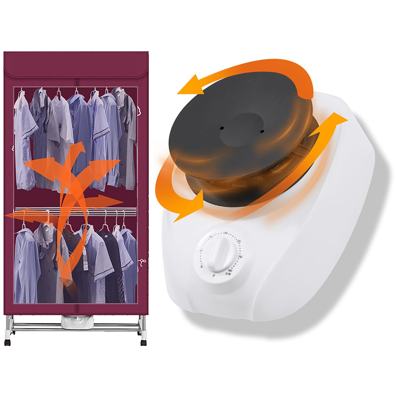 Essiccatore Mainframe, Asciugatrice portatile per bucato, Asciugatrice elettrica portatile con sacchetto per asciugatura, 220V/1000W(EU plug)