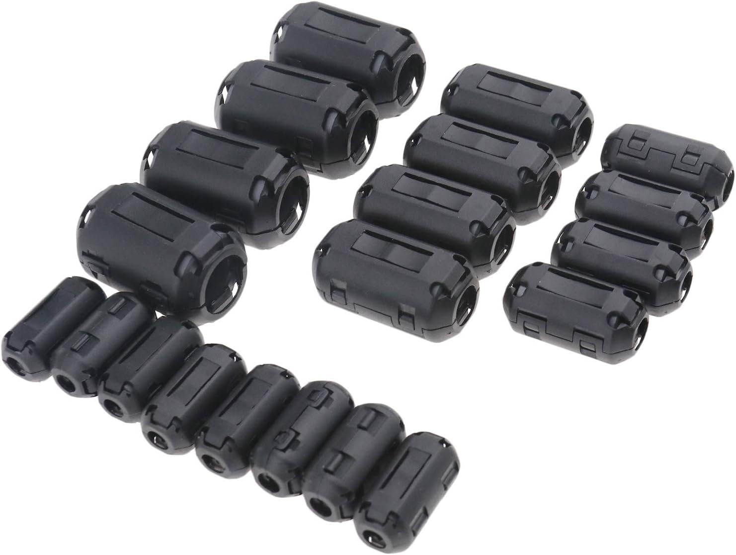 20pcs Clip-On Ferrite Ring Core Noise Suppressor EMI RFI Clip Cable