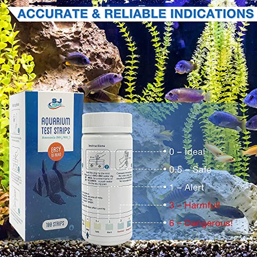 Aquarium Ammonia Test Strips | Fast And Accurate Water Quality Ammonia Testing Kit For Saltwater & Freshwater Aquariums & Fish Tanks – Ammonia Test Kit For Aquarium Helps Keep Fish Safe (100 Strips) #TOP1