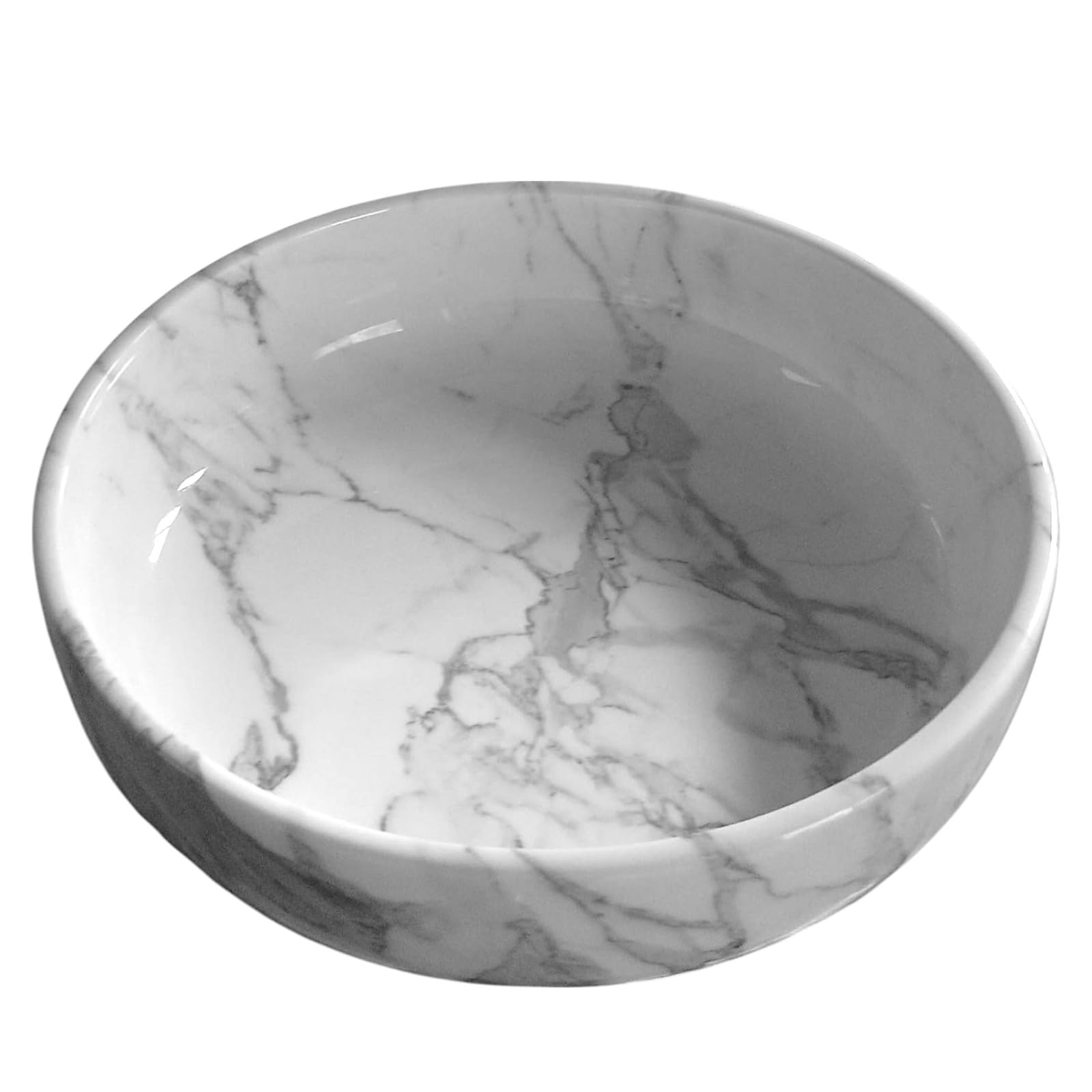 Bol en marbre blanc coupelle de décoration salon diamètre 30 cm
