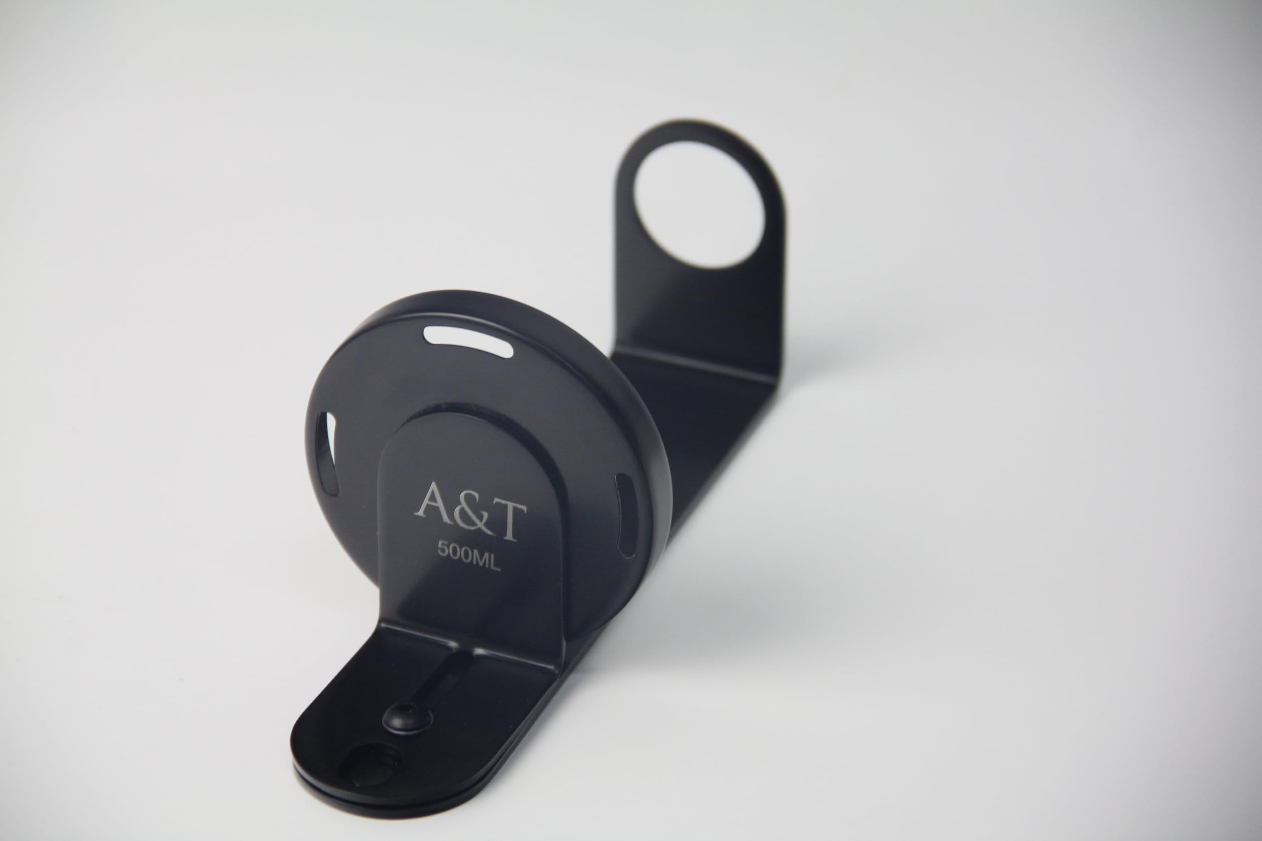 WALL MOUNT 500ML SINGLE DISPENSER BLACK CHROME HOLDER - Image 3