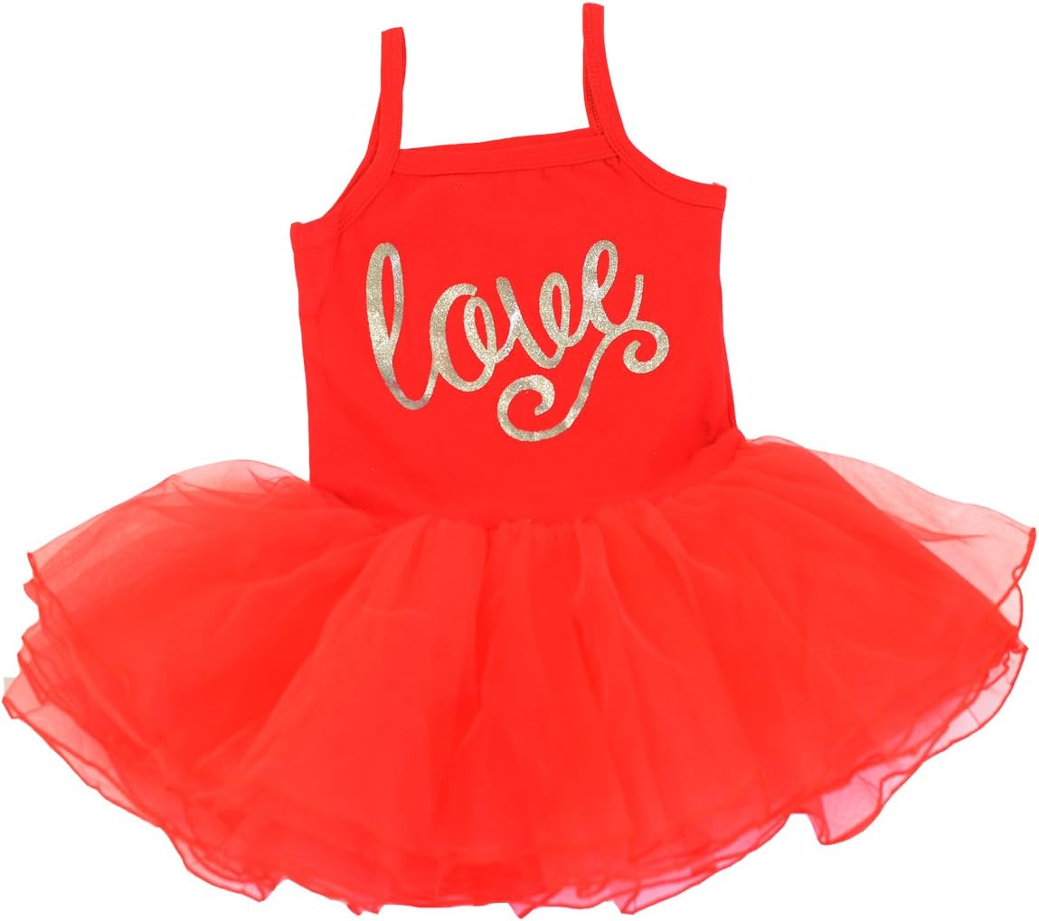 Baby Valentine's Day Outfit for Girl - First Valentine's Day Love Red Dress (12-18 mon)