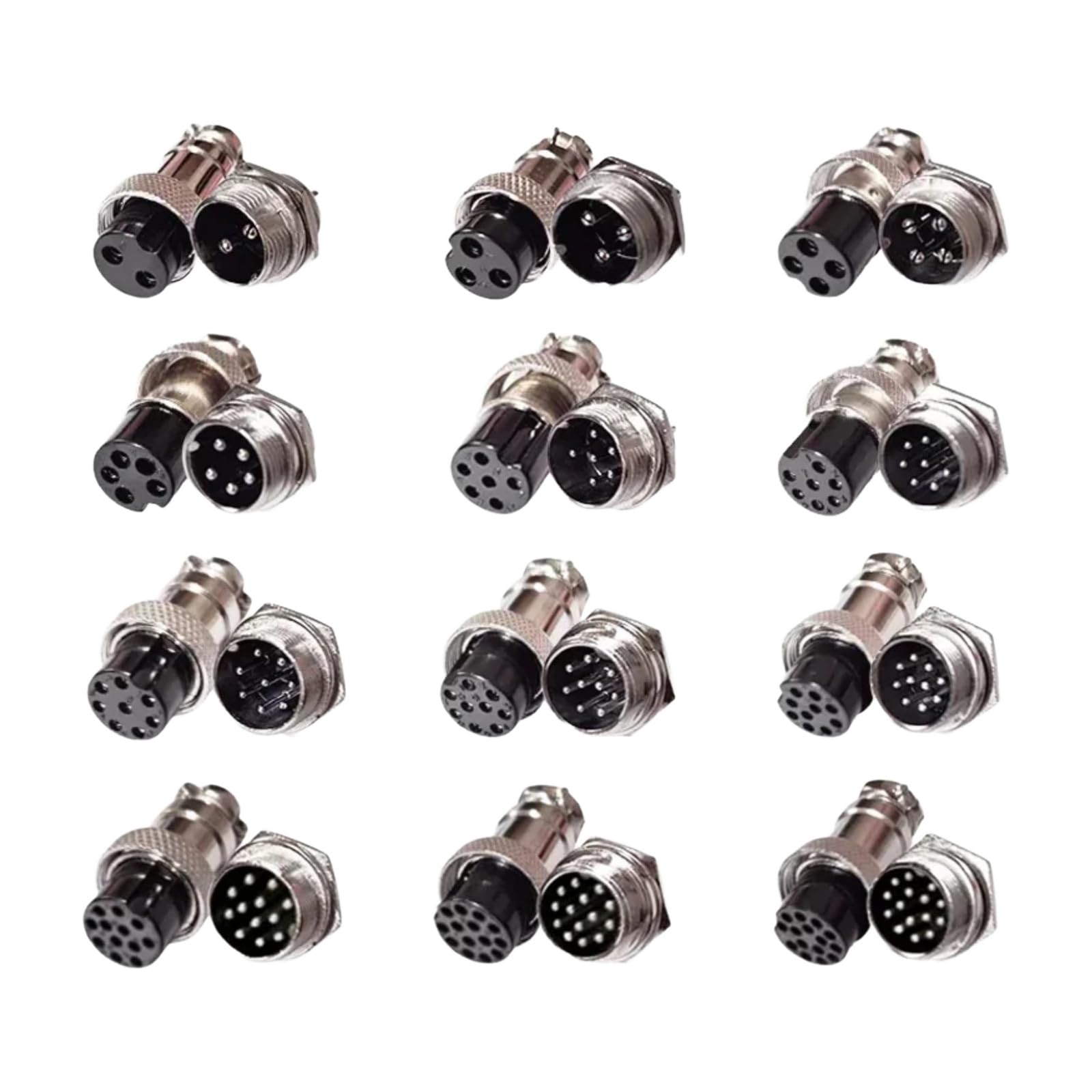 Conector de aviación GX16 con fijación estable y 6 pines para conexiones seguras
