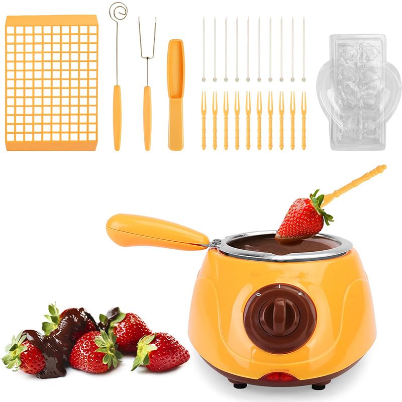 Set di mini pentole per fonduta di cioccolato, kit elettrico con stampo fai da te e accessori per caramelle e prodotti da forno per formaggio