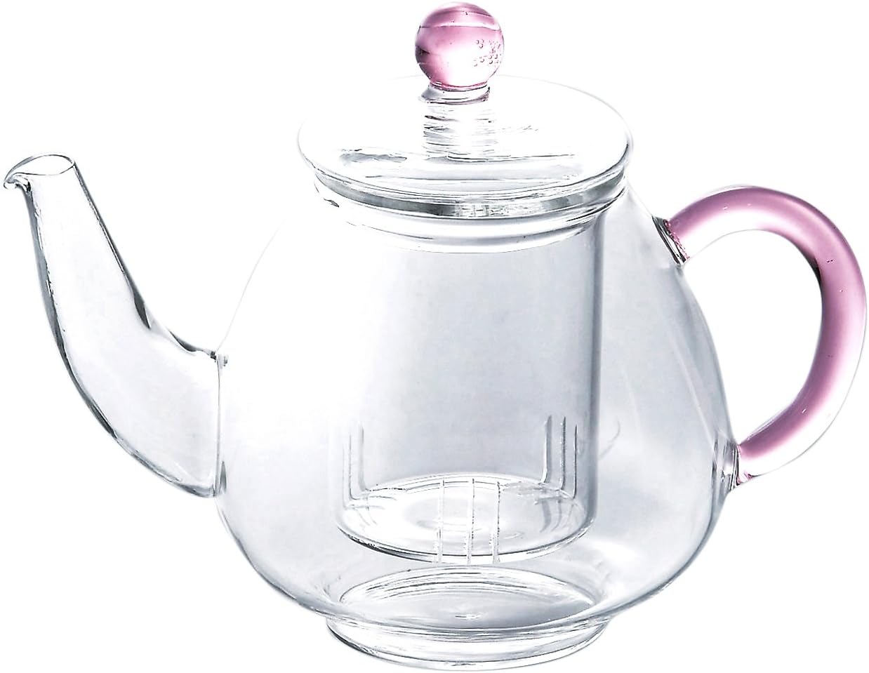 Heatresistant glass tea pot fortwo mini pink YF1052PK