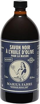 Marius Fabre Nature Multi-purpose Olive Oil Liquid Black Soap 33.81 Ounces Refill