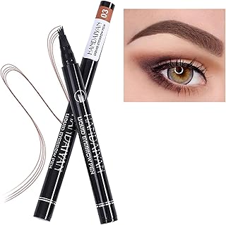 Eyebrow Pen, Brow Pencil, Waterproof Tattoo Brow Pen With Fork Tip Long-Lasting Brow Tint For Makeup Rapid, Creates Natural Professional Eyebrow Even For Beginners (Brown)