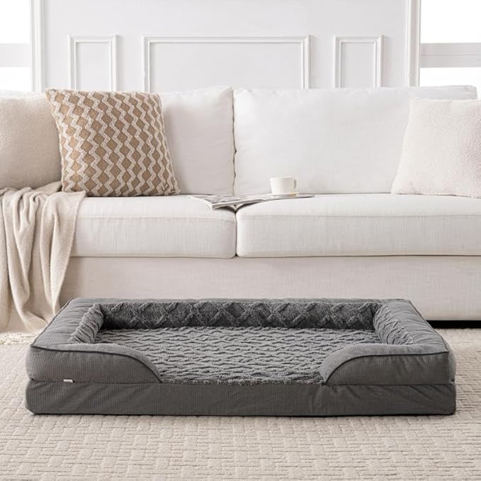 Cama Ortopédica para Perro Grande 122x89 cm con Funda Lavabl miniatura 2