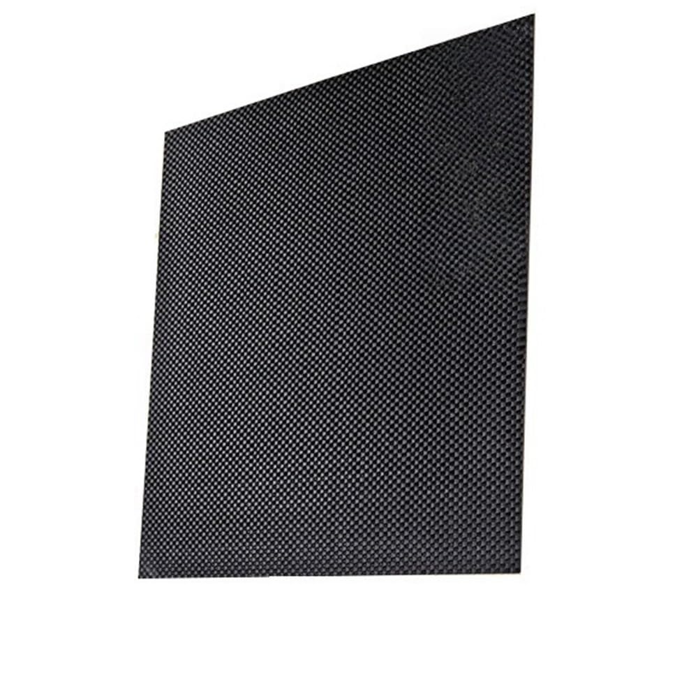 Foglio composito in fibra Pannello quadrato in carbonio resistente all'abrasione, pannello in fibra nera 200 * 400 mm for attrezzature sportive 1 pz(2mm)