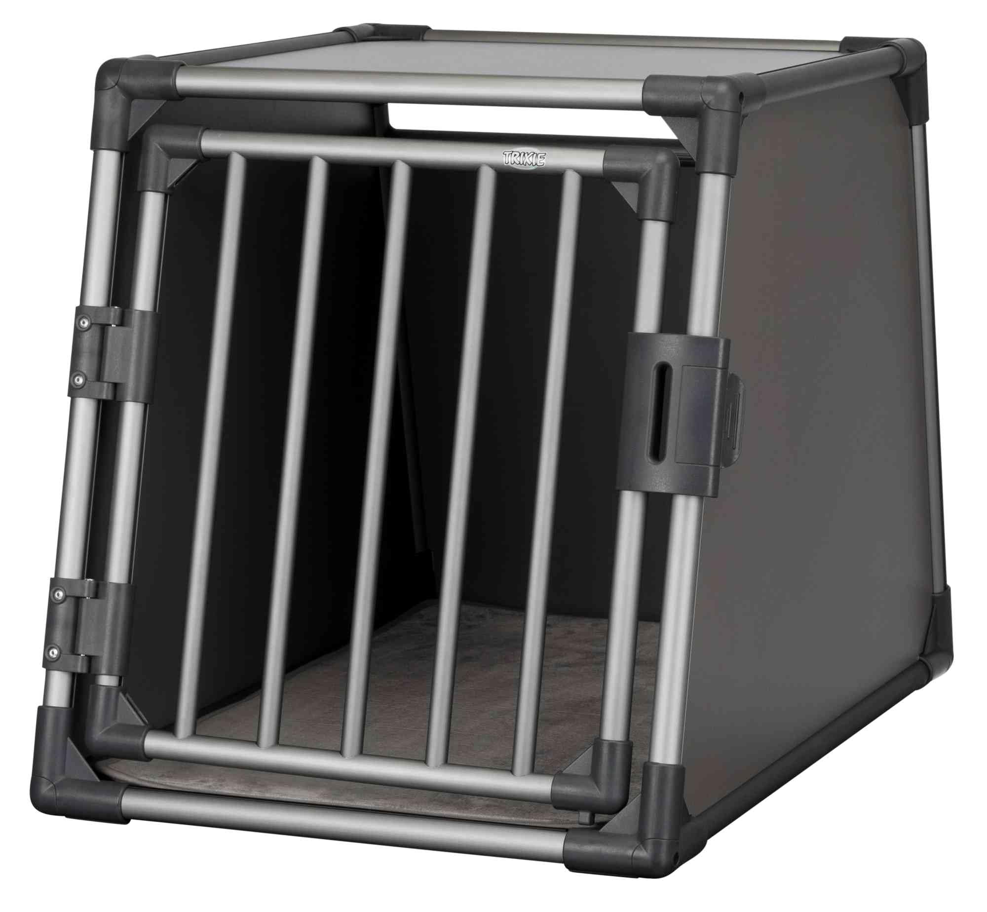 TRIXIE Hunde-Transportbox, Aluminium, M-L (61 x 65 x 86 cm), grafit