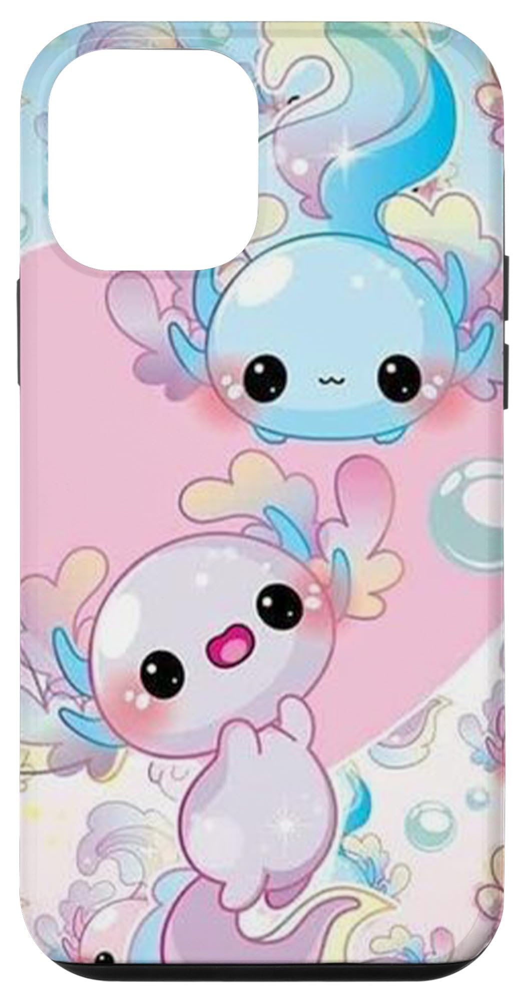 Cute Blue And Pink Axolotl Kawaii Axolotls Case for iPhone 12 mini