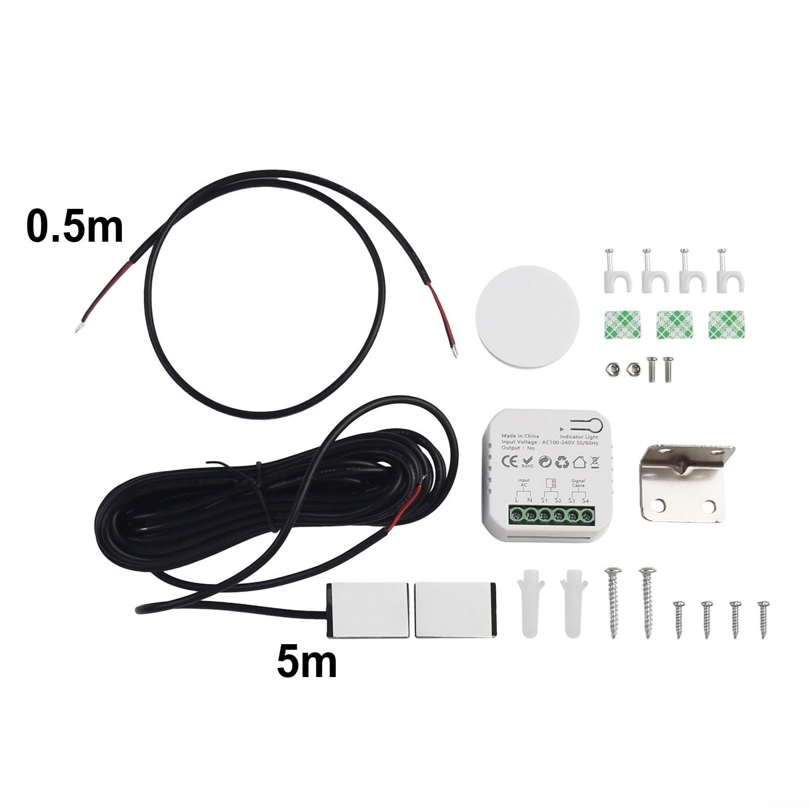 pour TUYA Ouvre-porte de garage contrôlé par application WiFi et commande vocale compatible avec tous les systèmes d'exploitation, partage avec la famille