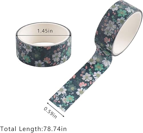 Miniatura 7 de XISAOK 24 cintas washi florales estéticas Washi cinta de materiales de regalo para diario, álbumes de recortes, planificador, decoraciones