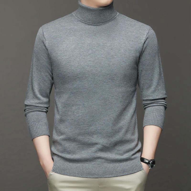 Pull col montant homme chic et polyvalent à manches longues - 2