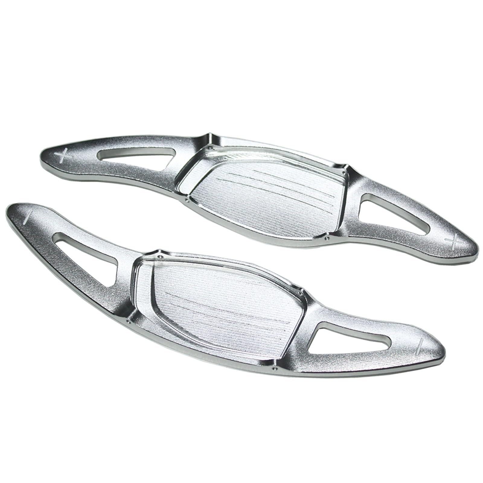 Caqrbcx Silver Paddle Shifter Extensions Compatible With For R8 2016-2018 For Rs3 2017-2018 For Rs4 2018 Steering Wheel Shift Paddle Extension