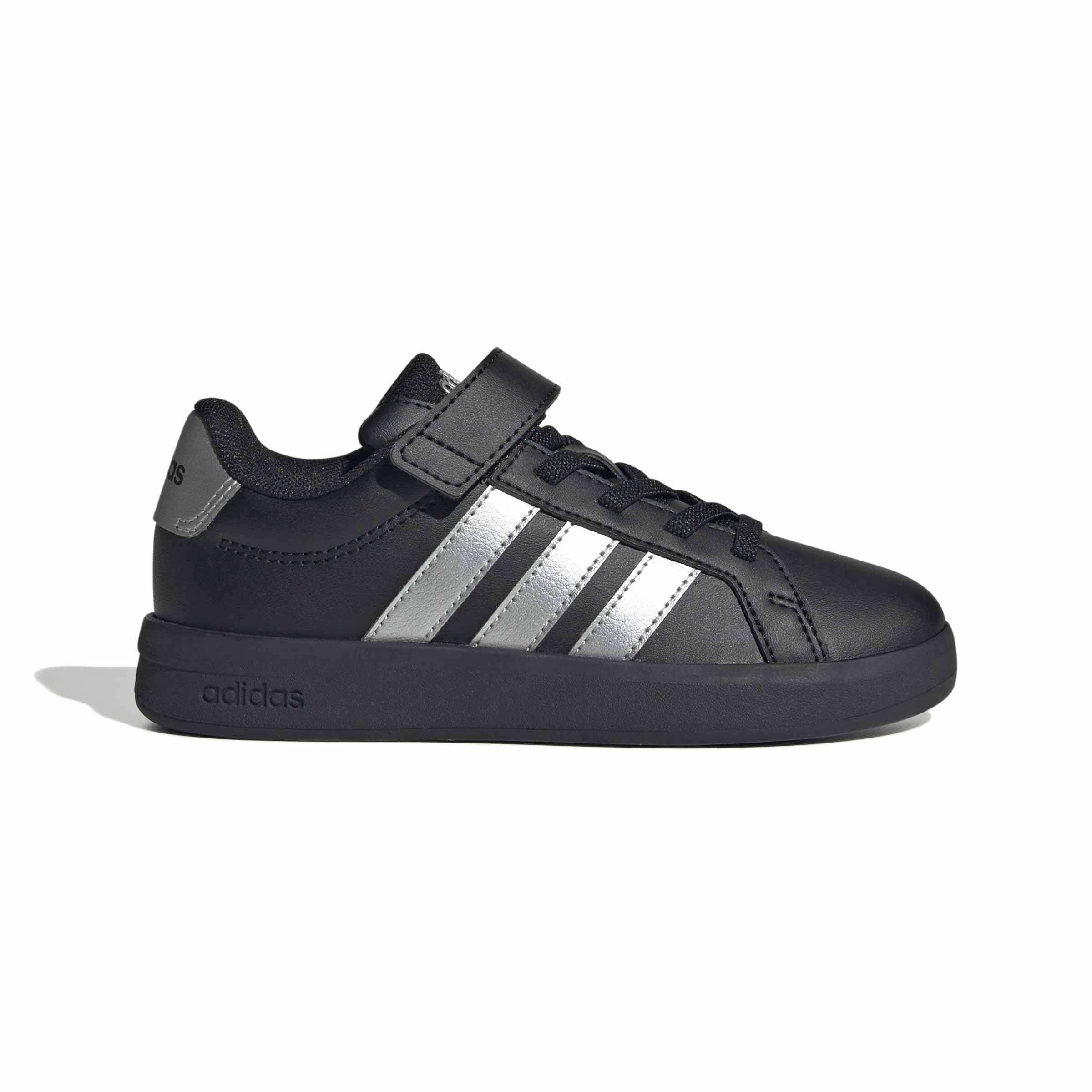 adidas Mixte Enfant Grand Court 3.0 Children Shoes, Core Black/Silver met./Core Black, 34 EU