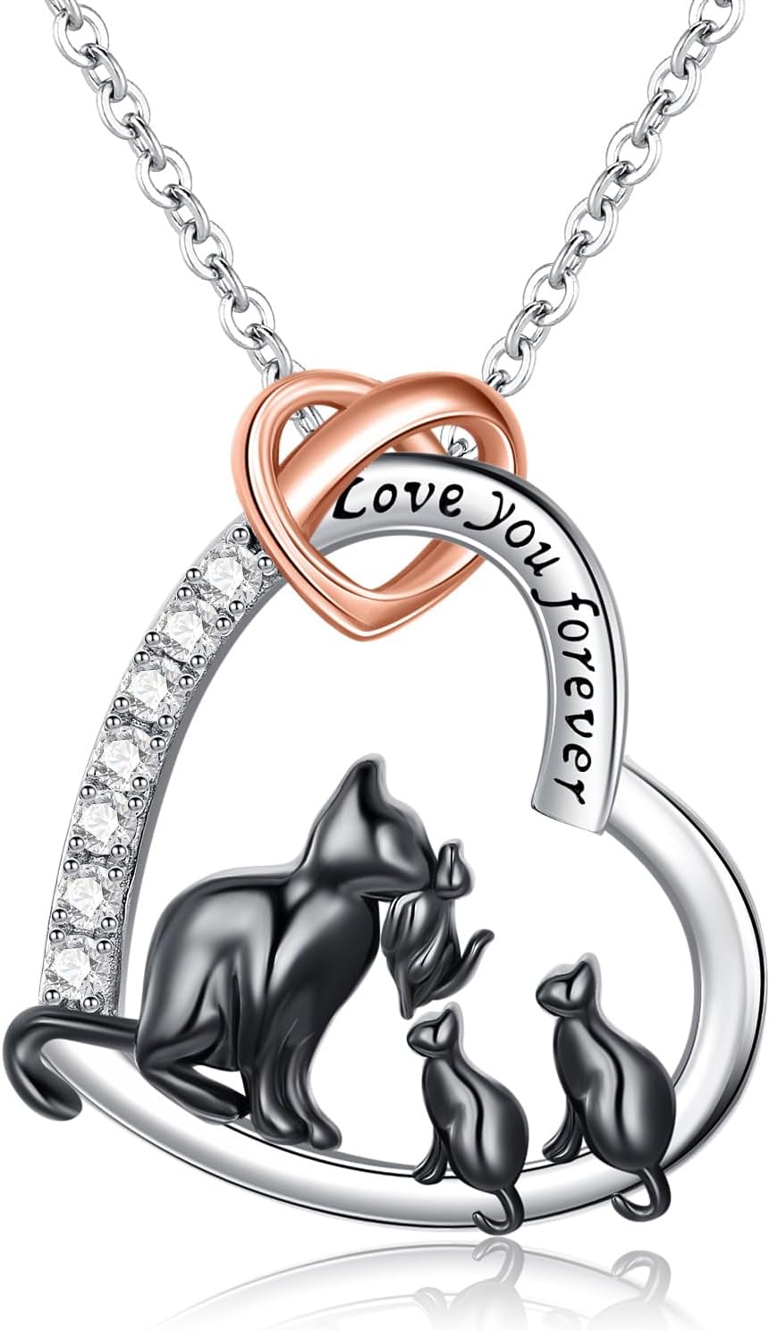 Mom Jewelry Gifts 925 Sterling Silver Mama Bear/Dinosaur/Cat/Bird/Chicken Necklace ...