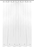 Vista 13 de Barossa Design - Forro de cortina de ducha blanco, PEVA de gama alta, libre de bisfenol A y de cloruro de polivinilo, sin olor químico, cortina