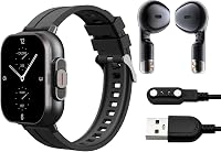 Ceas inteligent 2 în 1 Flylin cu căști wireless, ecran tactil HD de 2,01 inchi, monitorizare ritm cardiac, somn, pedometru, funcție telefonică, SpO2 1