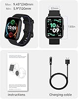 Vista 8 de Reloj inteligente con Alexa integrado, pantalla táctil HD de 1.83 pulgadas, rastreador de actividad física con llamadas Bluetooth, más de 120 modos