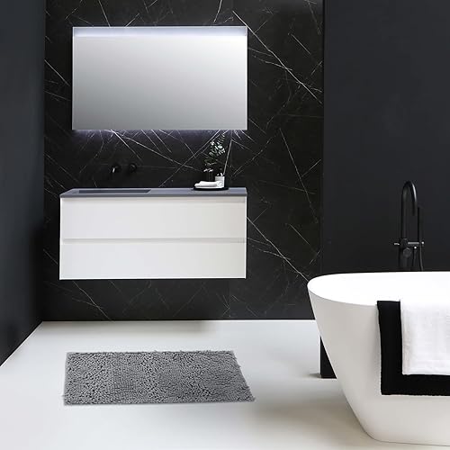 Miniatura 2 de Alfombra de baño antideslizante alfombra de microfibra extra suave para dormitorio con respaldo antideslizante absorbente de agua y polvo de secado
